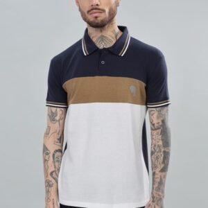 PR38||White& Navy Trio|| 100% Cotton T-Shirt