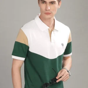 PR32||White Green|| 100% Cotton T-Shirt