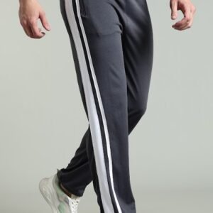 TP003||Dark Grey White|| Track Pant